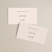 "Ink Blossoms" - Place Cards in Red Tone by Ani Somi - Front with Free Guest Printing