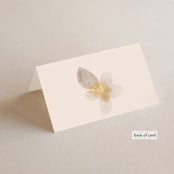 "Ink Blossoms" - Place Cards in Red Tone by Ani Somi - Folded Back of Card