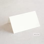 "Hydrangea Frame" - Place Cards in Periwinkle by Susan Moyal - Folded Back of Card