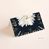 "Peonies & Berries" - Place Cards in Winter White by Susan Moyal - Folded Back of Card
