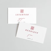 "Double Xi" - Place Cards in Cherry by fatfatin - Front with Free Guest Printing