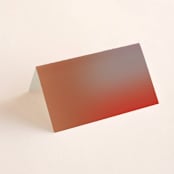 "Retro Grid" - Place Cards in Sunset by Simona Camp - Blank front