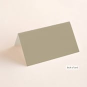 "Engraved Paisley" - Place Cards in Cardamom by Oma N. Ramkhelawan - Folded Back of Card