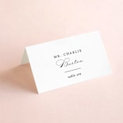 "Together With You" - Place Cards in Noir by Kimberly FitzSimons - Folded with Free Guest Printing