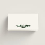 "Block Print Frame" - Place Cards in Fern by Katharine Watson - Blank front