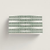 "Block Print Frame" - Place Cards in Fern by Katharine Watson - Folded Back of Card