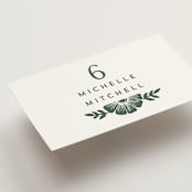 "Block Print Frame" - Place Cards in Fern by Katharine Watson - Detail