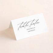 "By Your Side" - Place Cards in Crest by Design Lotus - Folded with Free Guest Printing