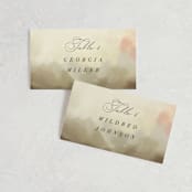 "Pastel Sky" - Place Cards in Moss by Hannah Williams - Front with Free Guest Printing