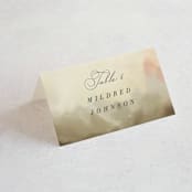 "Pastel Sky" - Place Cards in Moss by Hannah Williams - Folded with Free Guest Printing