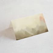 "Pastel Sky" - Place Cards in Moss by Hannah Williams - Blank front