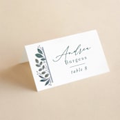 "Flourish" - Place Cards in Bluemoon by Jen Owens - Folded with Free Guest Printing