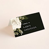 "Rose Garden" - Place Cards in Porcelain by Susan Moyal - Folded with Free Guest Printing