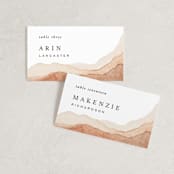 "Watercolor dune" - Place Cards in Desert by Yuliya Evseeva - Front with Free Guest Printing