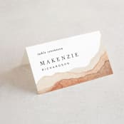 "Watercolor dune" - Place Cards in Desert by Yuliya Evseeva - Folded with Free Guest Printing