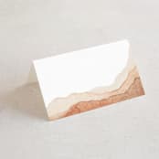 "Watercolor dune" - Place Cards in Desert by Yuliya Evseeva - Blank front