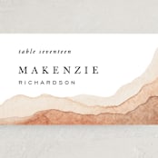 "Watercolor dune" - Place Cards in Desert by Yuliya Evseeva - Detail