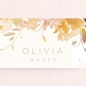 "Garden" - Place Cards in Peach by Lori Wemple - Detail