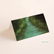 "Adventure Begins" - Place Cards in Forest by Elly - Folded Back of Card