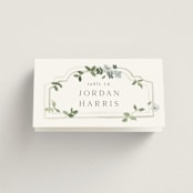 "Wistful" - Place Cards in Mist by Everett Paper Goods - Folded with Free Guest Printing