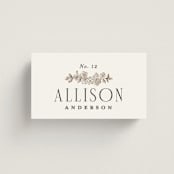 "Daphne" - Place Cards in Sephia by Itsy Belle Studio - Front with Free Guest Printing