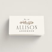 "Daphne" - Place Cards in Sephia by Itsy Belle Studio - Folded with Free Guest Printing