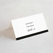 "Classic" - Place Cards in Tuxedo by Lauren Chism - Folded with Free Guest Printing