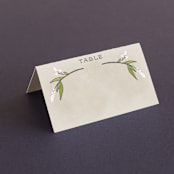 "Rustic Love" - Place Cards in Parchment by GeekInk Design - Blank front