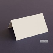 "Rustic Love" - Place Cards in Parchment by GeekInk Design - Folded Back of Card