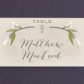 "Rustic Love" - Place Cards in Parchment by GeekInk Design - Detail
