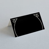 "Deco Nouveau" - Place Cards in Cream by GeekInk Design - Blank front