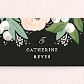 "Blooming Bouquet" - Place Cards in Charcoal by Alethea and Ruth - Detail