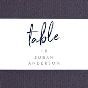 "Funky Names" - Place Cards in Navy by Phrosné Barwood - Detail
