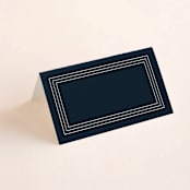 "Next Adventure" - Place Cards in Navy by Stacey Meacham - Blank front