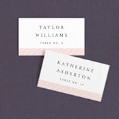 "over and over" - Place Cards in Soft Peach by Lea Delaveris - Front with Free Guest Printing