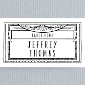 "Ink Detailing Frame" - Place Cards in Ink by Shiny Penny Studio - Detail