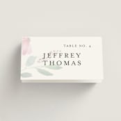 "Spring Wildflowers" - Place Cards in Pink Floral by Mere Paper - Folded with Free Guest Printing