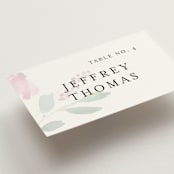 "Spring Wildflowers" - Place Cards in Pink Floral by Mere Paper - Detail