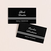 "Downtown" - Place Cards in Onyx by Lauren Chism - Front with Free Guest Printing