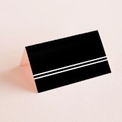 "Downtown" - Place Cards in Onyx by Lauren Chism - Blank front
