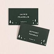 "Adventurous" - Place Cards in Forest by Sarah Brown - Front with Free Guest Printing