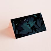 "Midnight Garden" - Place Cards in Midnight by Lori Wemple - Blank front