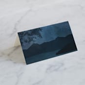 "Coastal Nights" - Place Cards in Midnight by Kelly Schmidt - Blank front