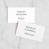 "Scripted Ampersand" - Place Cards in Classic by Roxy Cervantes - Front with Free Guest Printing