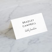 "Scripted Ampersand" - Place Cards in Classic by Roxy Cervantes - Folded with Free Guest Printing