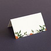 "Orange Blossoms" - Place Cards in Pearl by Susan Moyal - Blank front