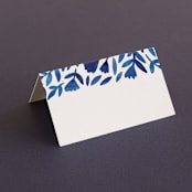 "Wildflower Floral" - Place Cards in Navy by Katharine Watson - Blank front