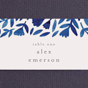 "Wildflower Floral" - Place Cards in Navy by Katharine Watson - Detail
