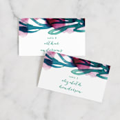 "Airy Blooms" - Place Cards in Haute Hibiscus by Simona Camp - Front with Free Guest Printing