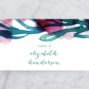 "Airy Blooms" - Place Cards in Haute Hibiscus by Simona Camp - Detail